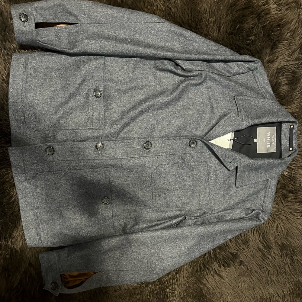 NWT Private White VC wool overshirt flanneur shacket chore coat blazer 3 38